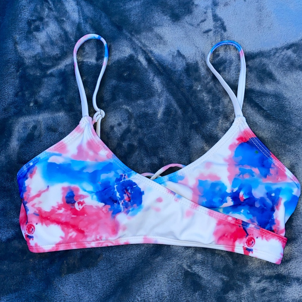 tie dye bathing suit top